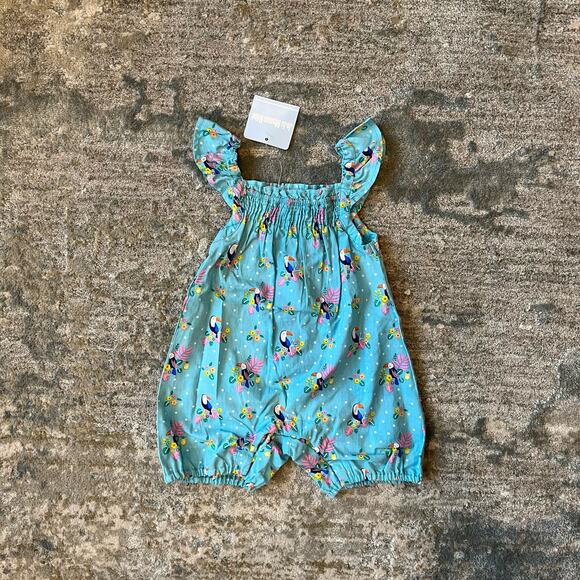 JoJo Maman Bebe Tucan Sunsuit 0-3 Months NWT - Picture 9 of 9